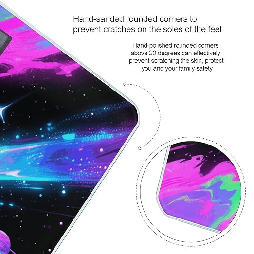 Fluorescent Planet Weight Scale Cute Bathroom Scale for Body Highly Accurate Digital Weighing Machine for People Compact LCD Display Scales with Sturdy Toughened Glass Scales