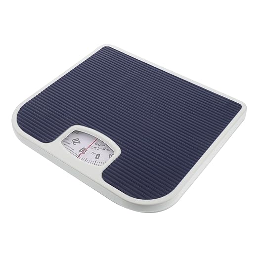 Beaupretty Mechanical Bathroom Scale for Body Weight Analog Weight Scale with High Precision Dial Portable Health Monitoring Tool for Home Use Dark Blue
