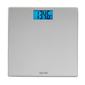 Taylor Digital Scales for Body Weight High 400 LB Capacity Brushed Stainless Steel Thin Glass Platform Unique Blue LCD Durable Platform 11.8 x 11.8 Inches Stainless Steel
