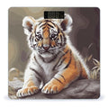 Digital Bathroom Scale for Body Weight Scale with Bright LCD Display High Accuracy Step-On Technology Auto On/Off Cute Tiger Digital Scales 400 Lbs /180kg