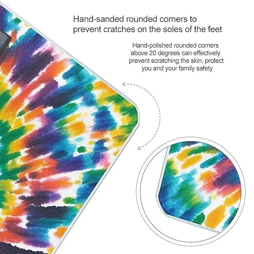 Colorful Spiral Tie Dye Scale for Body Weight Smart Scales Digital Bathroom Scale High Precision Weighing Scales with Large Display Weighing Machine for People