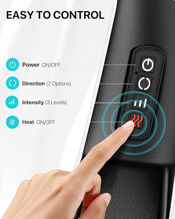 ALLJOY Neck Massager for Pain Relief Deep Tissue with Heat HSA 3D Kneading Shiatsu Neck and Back Massager for Shoulder Full Body Home Office Car Use FSA Birthday Gifts for Mom Men Dad Women
