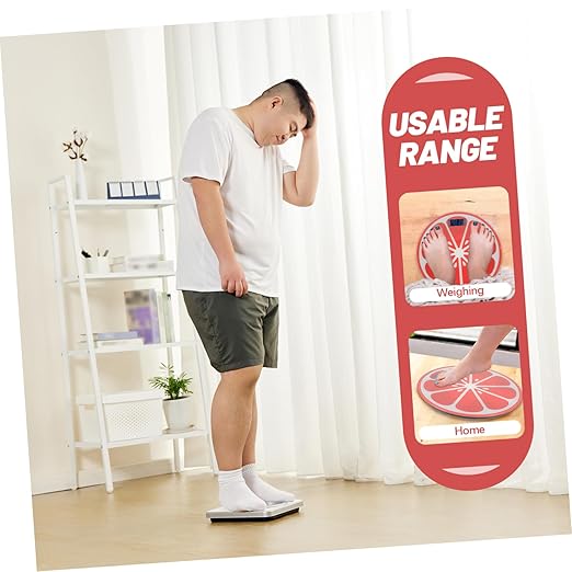 Watermelon Electronic Scale Compact Digital Weight Scale for Home Bathroom Non-Slip Tempered Platform Portable Easy to Use
