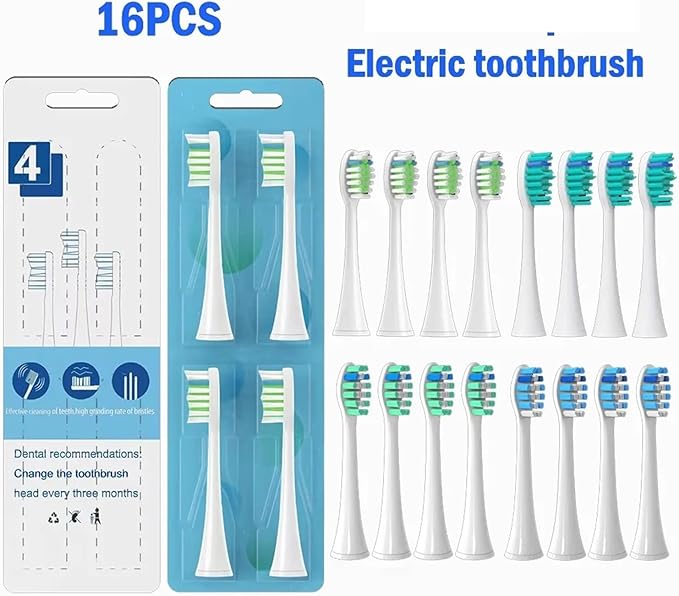Replacement Brush Heads Compatible for Toothbrush Head HX3 HX6 HX9 Series HX3210 3211 6150 6500 6510 6530 9342 6730(8P2 8P4)