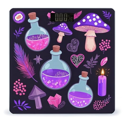 Men's Smart Scale for Body Weight Digital Bathroom Weighing Scale Automatic Switch Energy Saving Scale Goth Magic Witch Witchy