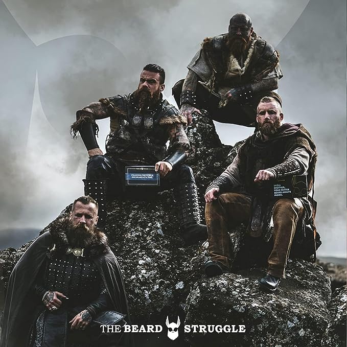 Men's Body Wash &amp Natural Deodorant Bundle by The Beard Struggle - Leaves Refreshed &amp Moisturized All Day Long - Silver Collection - Viking Storm