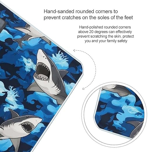 Women's Digital Bathroom Weighing Scale Automatic Switch Energy Saving Scale Smart Scale for Body Weight Cool Dinosaur and Ocean Sharks