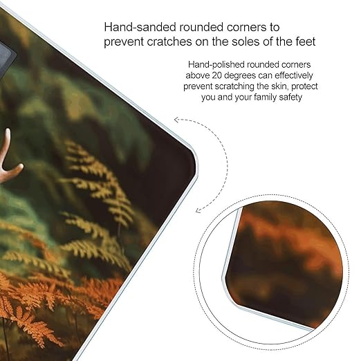 Deer Among Thick Leaves Scale for Body Weight Sturdy Tempered Glass Weighing Scales with LCD Display Accurate Digital Bathroom Scale Convenient Body Fat Smart Scales 400lb