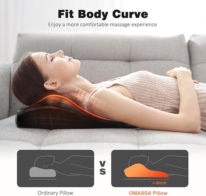 Back Massager with Heat Shiatsu Back and Neck Massager 3D Kneading Deep Tissue Massage Pillow for Neck Back Shoulder Muscle Pain Relief Gifts for Mom Dad Women Men