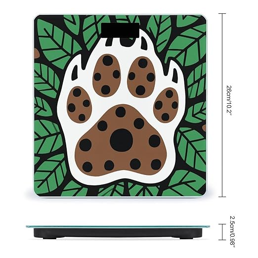 Bear Clan Symbol Scale for Body Weight Sturdy Tempered Glass Weighing Scales with LCD Display Accurate Digital Bathroom Scale Convenient Body Fat Smart Scales Easy Read