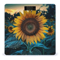The Most Beautiful Sunflower Scale for Body Weight Anti-Slip Tempered Glass Digital Bathroom Scales Clear LCD Display Weighing Scale Safe Rounded Corners Smart Scales