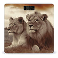 African Lion and Lioness Weight Scale Large Bathroom Scales Digital Weight with Bright LED Display Non Slip Automatic Weighing Scale Fashion Weighing Machine for Body