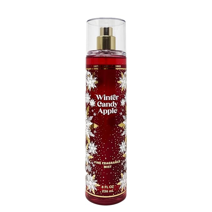 Bath &amp Body Works Winter Candy Apple - Moisturizing Body Wash Fine Fragrance Mist and Mosturizing Body Lotion - with a Cherry On Top Bar Soap