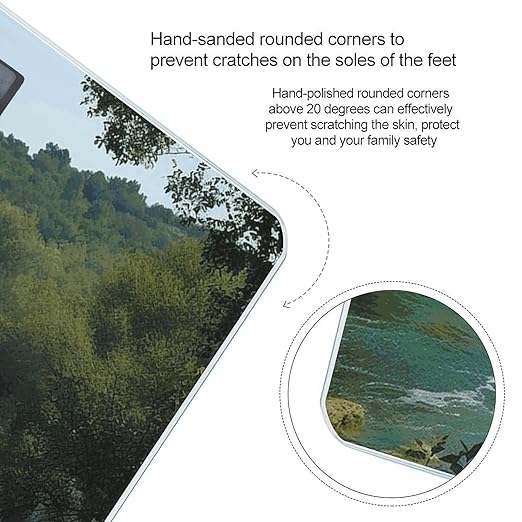 Waterfalls on Krka River Scale for Body Weight Anti-Slip Digital Bathroom Scale Sturdy Toughened Glass Weighing Scales High Precision Safe Rounded Corners Smart Scales
