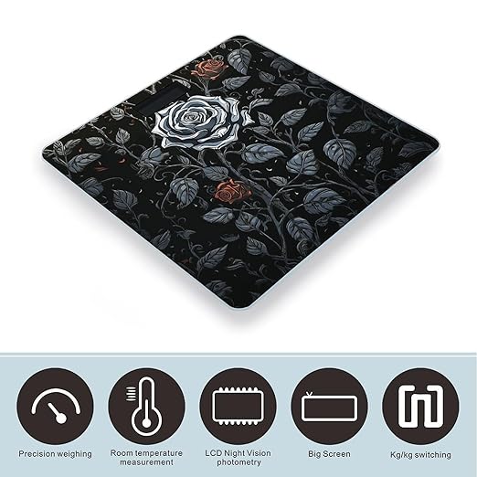 Rose Gothic Smart Scale for Body Weight Accurate Bathroom Scale with LED Display Digital Weight Scales Weighing Machine High Precision Scales for Bath Home