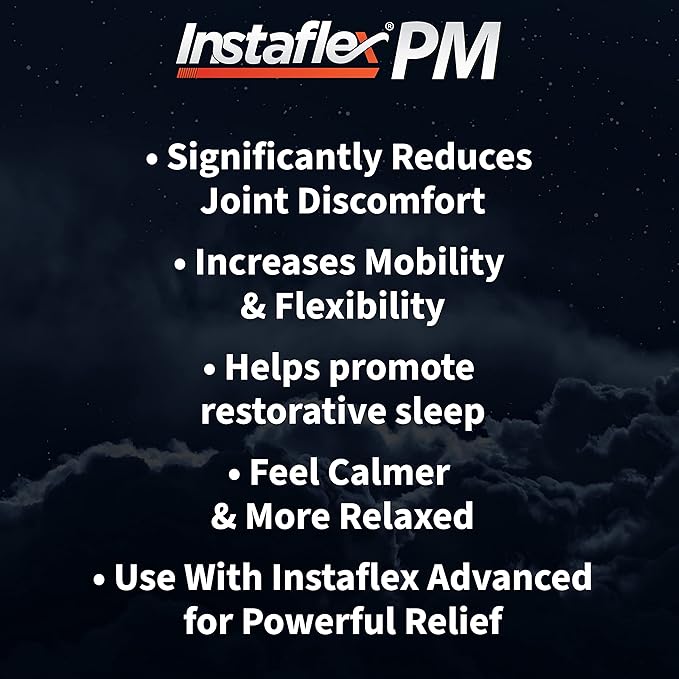 Instaflex PM Nighttime Joint Support with Levagen Tamaflex GABA Ashwagandha Passionflower Extract Mobility Sleep Support - 60 Capules