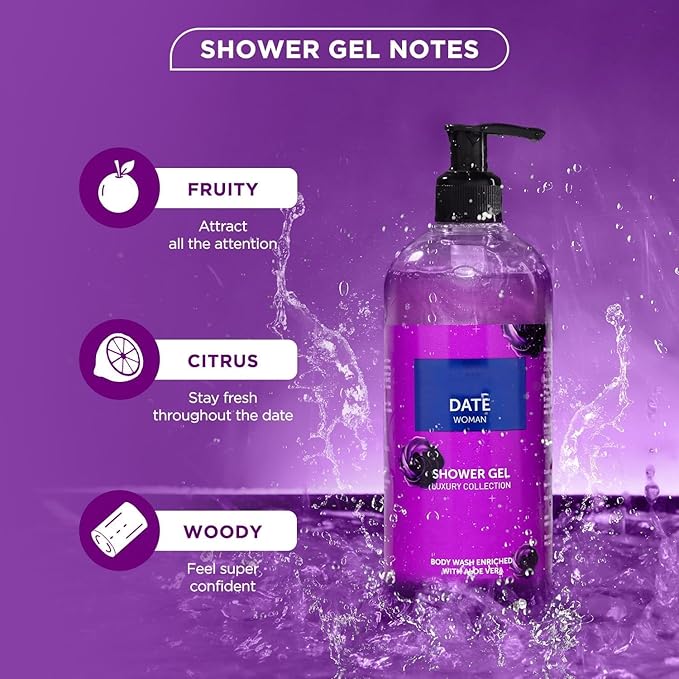 BVita Luxury Date Woman Body Wash Refreshing Shower Gel for Deep Cleansing Hydrating Moisturising Softer &amp Smoother Skin with Aloe Vera 500 Ml