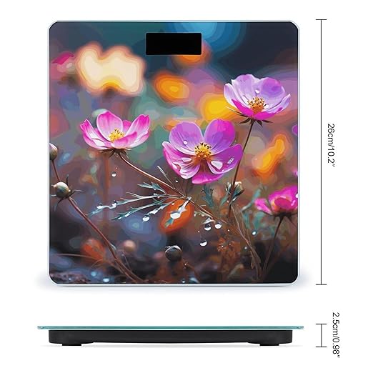 Colorful Small Flower Scale for Body Weight Smart Scales Digital Bathroom Scale High Precision Weighing Scales with Large Display Weighing Machine for People