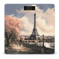 Vintage Style Eiffel Tower Paris Scale for Body Weight Highly Accurate Digital Bathroom Scale Sturdy Tempered Glass Weighing Scales with LCD Display Fashion Body Fat Smart Scales 400lb