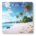 Digital Scale for Body Weight Highly Precision Bathroom Weight Scale 400 lbs with Backlit Display Personalized Scale for Home-Beautiful Tropical Beach with Palm Trees and Rocks