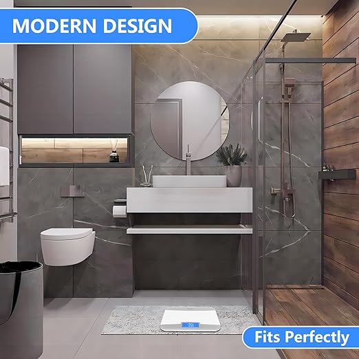 LEEPENK Talking Scales for Body Weight Highly Accurate Digital Talking Bathroom Scale with Large LCD Screen Auto On &amp Off Talking Scales for Visually Impaired or Elderly Includes Batteries 55