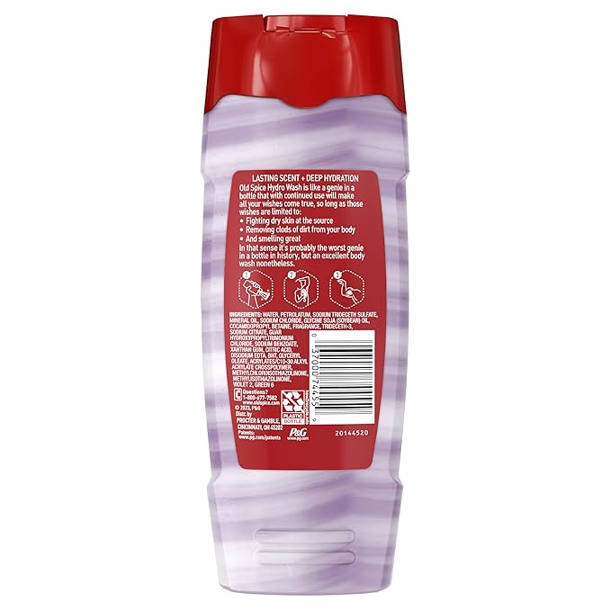 Old Spice Moisturizing Body Wash for Men Hydro Wash 2-in-1 Long Lasting Scent &amp Deep Hydration 24/7 Shower Fresh Smoother Swagger Scent 16 oz (Pack of 4)