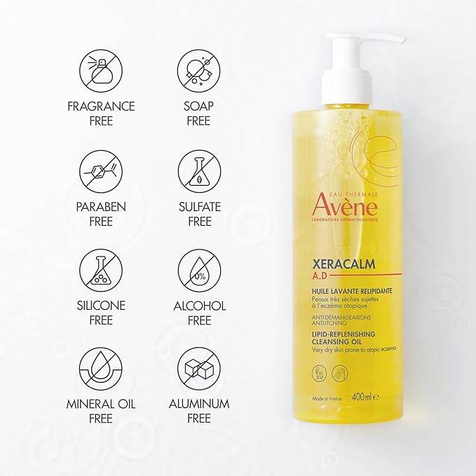 Avène XeraCalm A.D Lipid-Replenishing Cleansing Oil 25.3 fl. Oz.