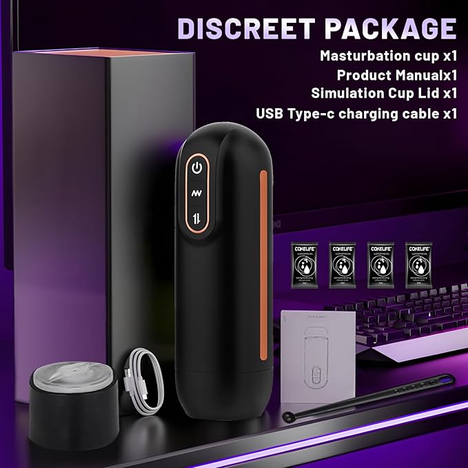 Male Masterburbatar Hands Free 7X Modes Blowjobob Machine for Man Automatic Stroking Machines Male Masterubaters Hoodies Silent Pocket Puzzy Electric 7WW01 (Small)