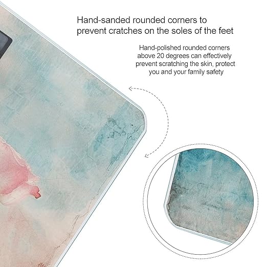 Retro Shabby Chic Smart Scale for Body Weight Accurate Bathroom Scale with LED Display Digital Weight Scales Weighing Machine High Precision Scales for Bath Home
