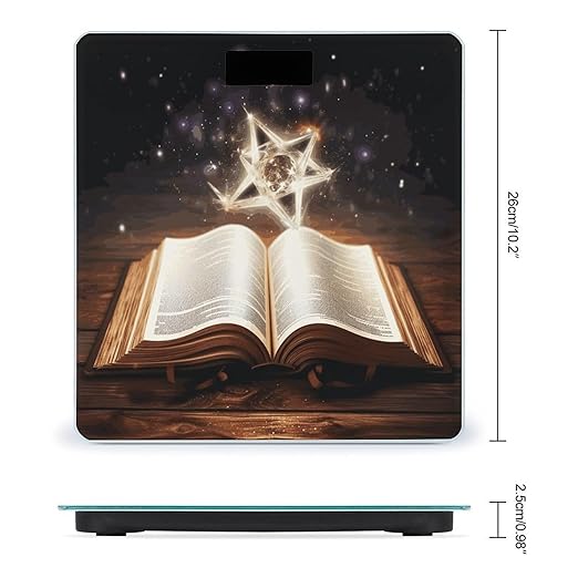 Magic Book Scale for Body Weight Sturdy Tempered Glass Weighing Scales with LCD Display Accurate Digital Bathroom Scale Convenient Body Fat Smart Scales 400lb