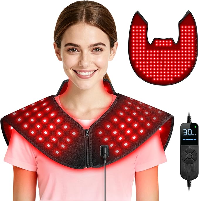 Viconor Red Light Therapy for Body Infrared Light Therapy for Neck and Shoulder at Indoor Neck Massager Pain Relief 194 LEDs 660nm &amp 850nm 30W High Power