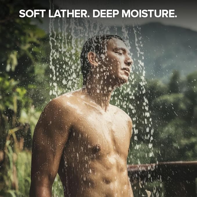Villain Forest trail Body Wash Infused with Hard Water Softener Shower Gel for Men Hyaluronic Acid Almond Oil Vitamin E Hydrating and Moisturizing Skin Friendly Paraben Free Vegan Body Cleanser