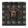 German Shorthaired Pointer in Glasses Bathroom Scale for Body Weight Bathroom Weighing Scale with Backlit LCD Display Highly Accurate Measures Weight Up to 180kg