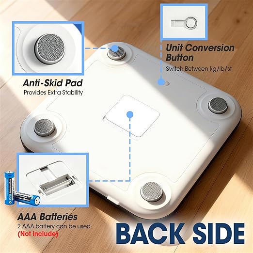 2 Pack Scale for Body Weight Digital Bathroom Scale with Clear LED Display High Precision Measurements 400lb Safe Rounded Corners (Batteries Not Included)