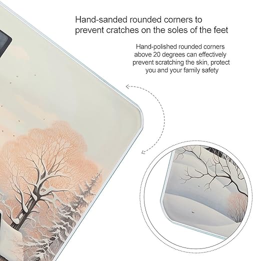 Snow and House Scale for Body Weight Accurate Digital Bathroom Scale Toughened Glass High Precision Scales Smart Weight Scales with Large LCD Backlight Display Weighing Machine