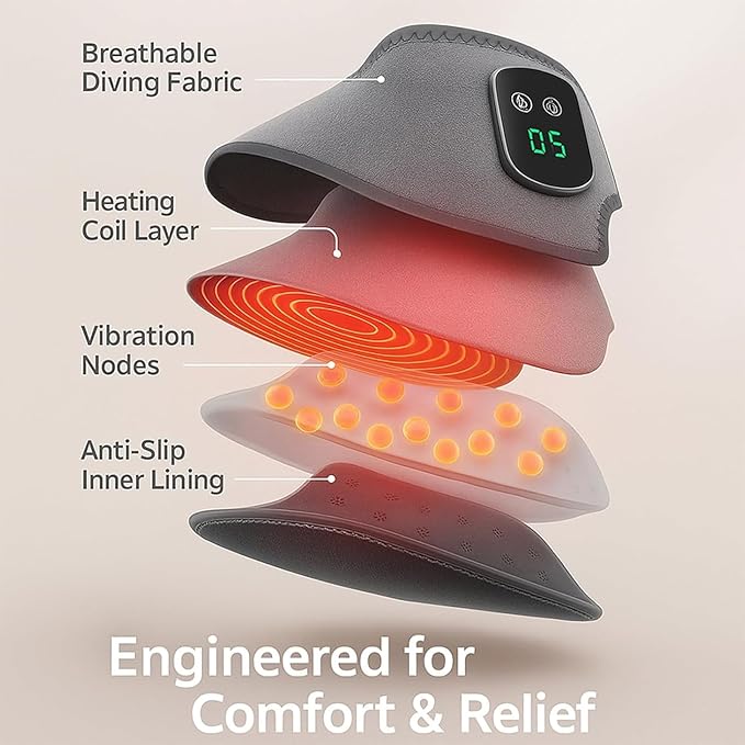 2026 Upgraded Triple Method Massager Portable Foot Massager for Neuropathy Customizable Massage Wireless &amp Portable Heated Ankle Wrap with 3 Vibration Mode (2PC)