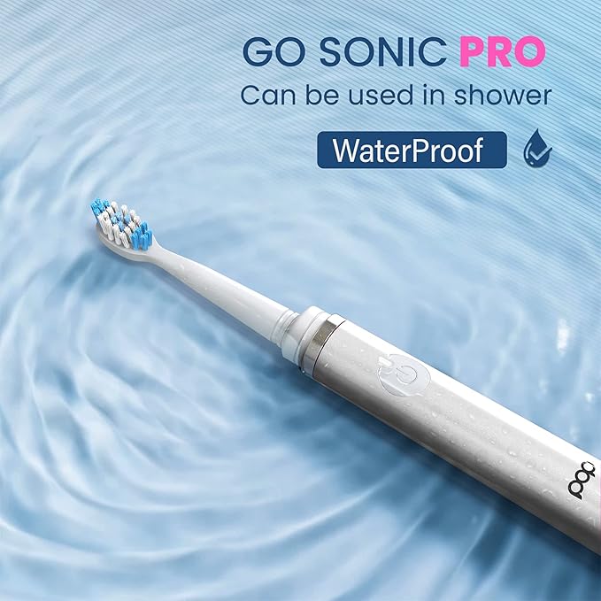 Pop Sonic The Ultimate Pro Toothbrush (Silver) | Rechargeable Tooth Brush w/Up to 40000 Brush Strokes/Minute - Long-Lasting Dupont Nylon Bristles - for Teens &amp Adults w/Quadrant Pacer &amp Timer