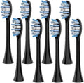 Electric Toothbrush Replacement Brush Heads - Compatible for Panasonic EW-DC01 EW-DC02 EW-DC12 EW-DC20 PDP51(8 Black Toothbrush Heads)