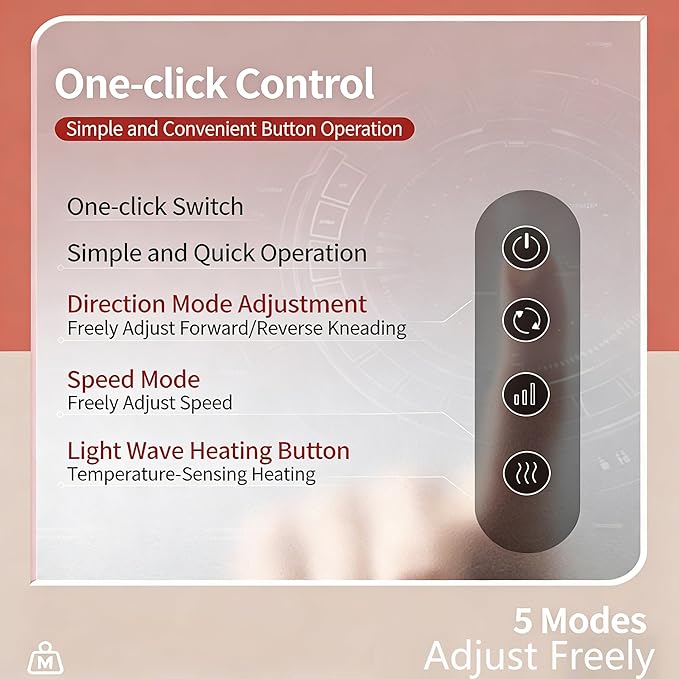 Electric Abdominal Massager with Heating Forward &amp Reverse Rotation 3 Adjustable Intensity Levels Waist &amp Abdomen Dual-Use Constant Temperature Hot Compress