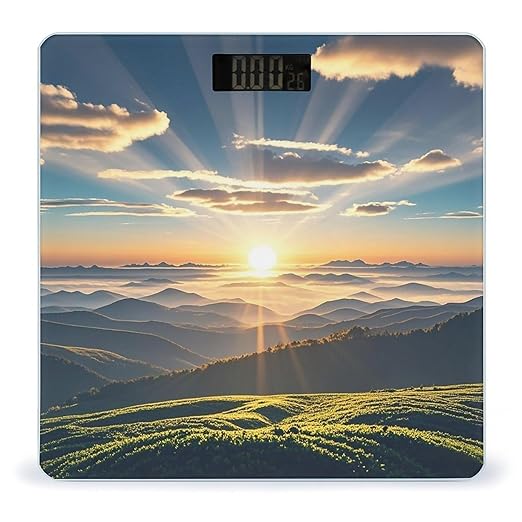 with Sun Rays Scale for Body Weight Digital Bathroom Scale Accurate Smart Weight Scales with Large Display Weighing Machine High Precision Scales