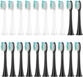 8Pcs Replacement Brush Heads Compatible with HX3/HX6/HX9 Series Electric Toothbrush HX6064(8 White 12 Black)