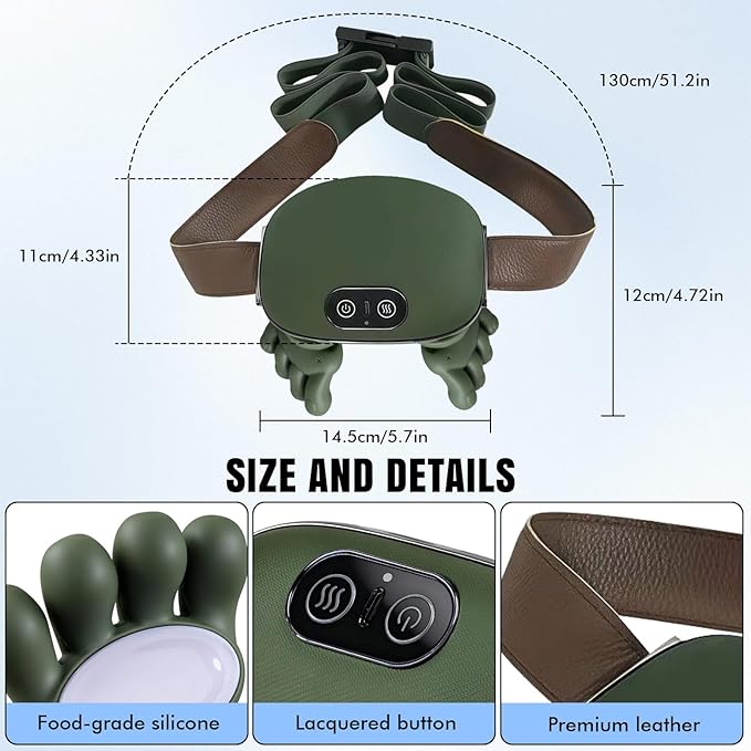 Neck Massager with Heat for Pain Relief Deep Tissue Shiatsu-Style Shoulder Back Massager Cordless Hands-Free Electric Massager 2026 Gifts for Women Men