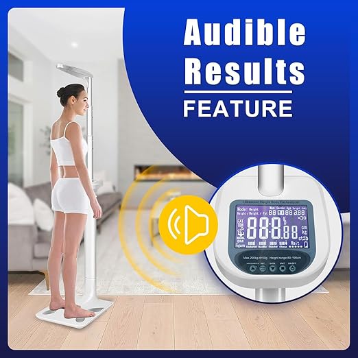 Non-Slip Bathroom Scales for Weight 450LBS Loading Capacity 13.3*17.6*81.4in Digital Body Fat Scale precision Healthy Physician Scale Keep Body Healthy Measure Body Fat Waterproof Bathroom Scale