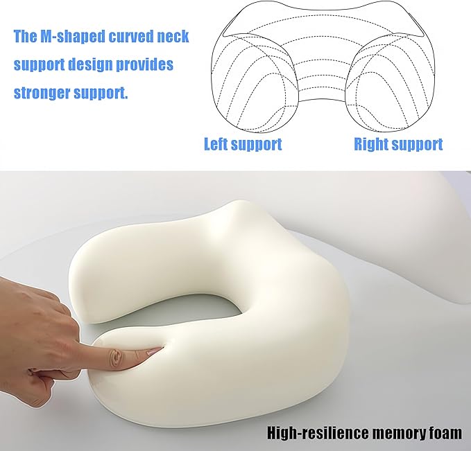 Portable Heated Neck Pillow Massager Rechargeable Electric Cushion with Vibration &amp Warm Compress for Pain Relief Comfort &amp Relaxation – Ideal Gift for Loved Ones (Brown)