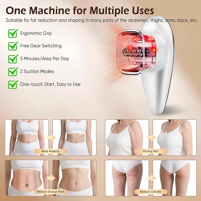 Body Sculpting Machine - Skin Tightening Device for Body Portable Cellulite Machine for Home Use Adjustable Body Sculpting Machine Suitable for Thighs Abdomen WaistEffectively Tightens the Skin