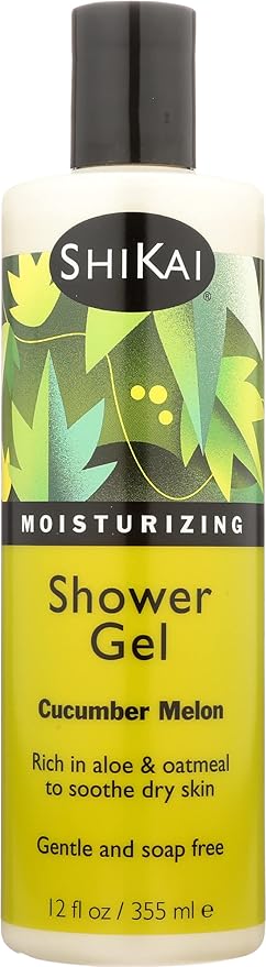 Shikai All Natural Moisturizing Shower Gel Cucumber Melon 12 Fl Oz (Pack of 3)