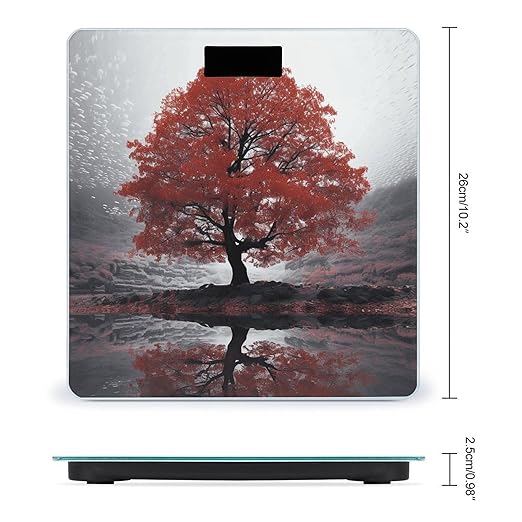 Red Tree Smart Scale for Body Weight Accurate Bathroom Scale with LED Display Digital Weight Scales Weighing Machine High Precision Scales for Bath Home