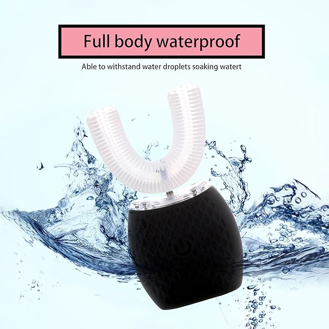 Ultrasonic Toothbrush for Adults - Automatic Electric Toothbrush with Soft Bristles &amp 30s Timer Rechargeable Portable Design with Wireless Charging Waterproof &amp Washable for Travel &amp Home