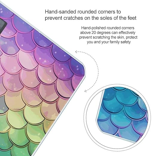 Dreamy Gradient Mermaid Scales Scale for Body Weight Smart Scales Digital Bathroom Scale High Precision Weighing Scales with Large Display Weighing Machine for People