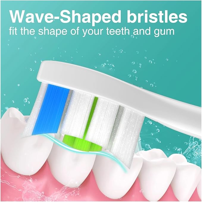 Compatible for 5-20pcs Replacement Toothbrush Heads Compatible with Electric Brush Head 1100 2100 4100 4300 5100 5300 6100 Independent Package(10White 10Black)